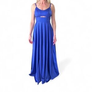 Blue Sparkly Maxi Dress - Size 3
